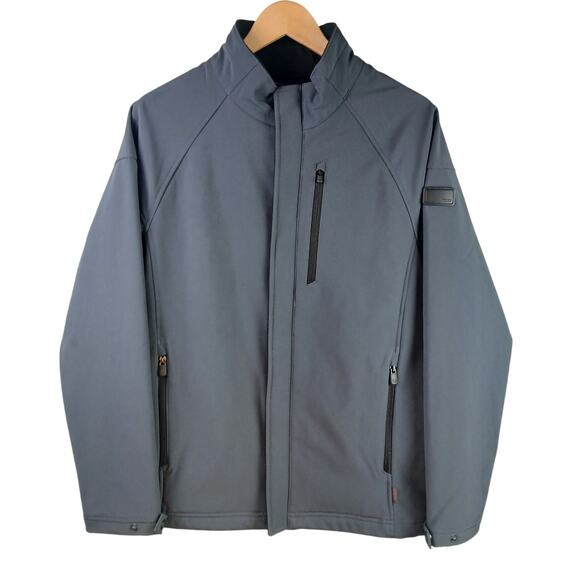 Tumi Men's SZ S Metro Soft Shell Jacket Fleece Lining  Dark Gray F7721 - Picture 2 of 7